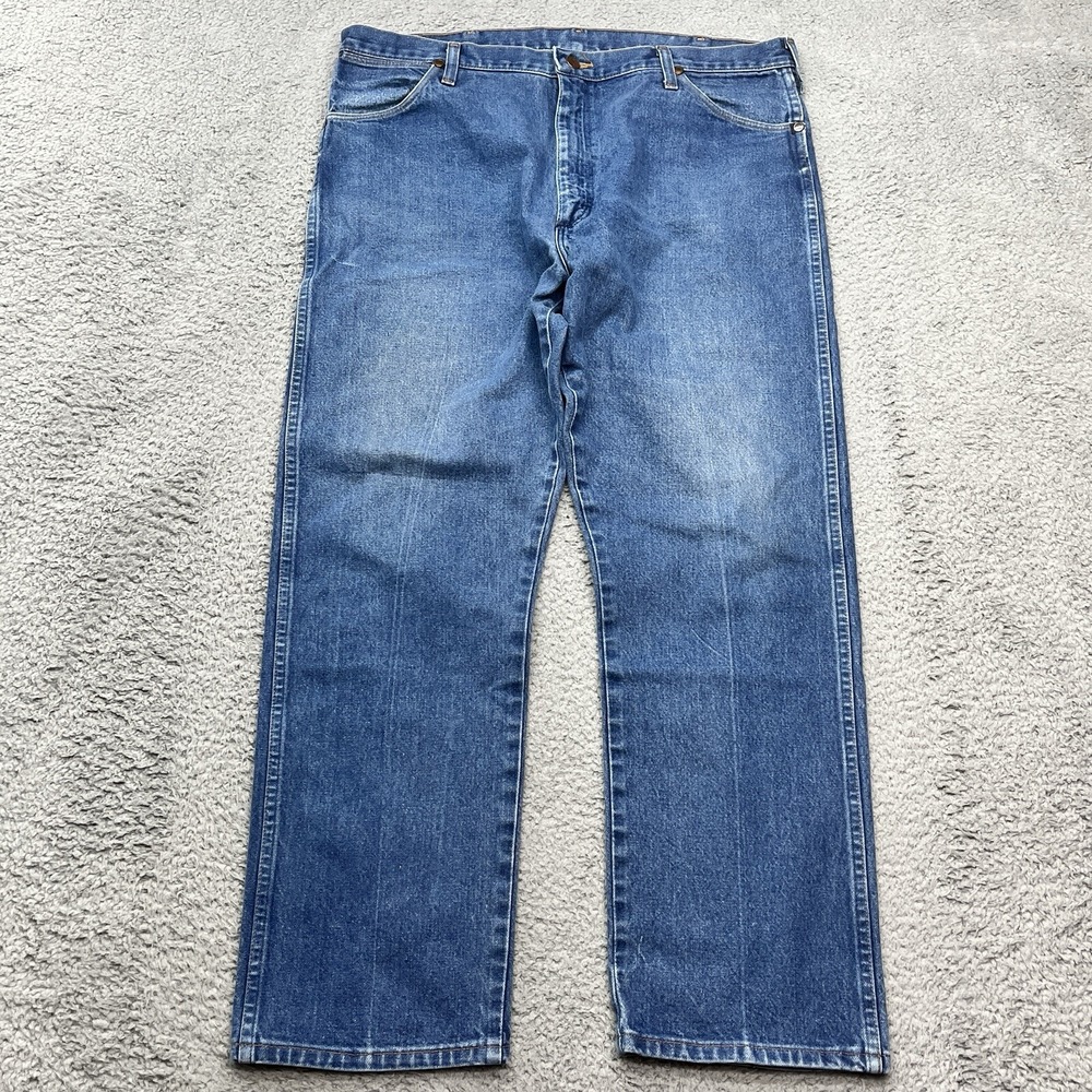 Wrangler Jeans Mens‎ 38X29 Mid Rise Straight Leg Medium Wash Blue Denim